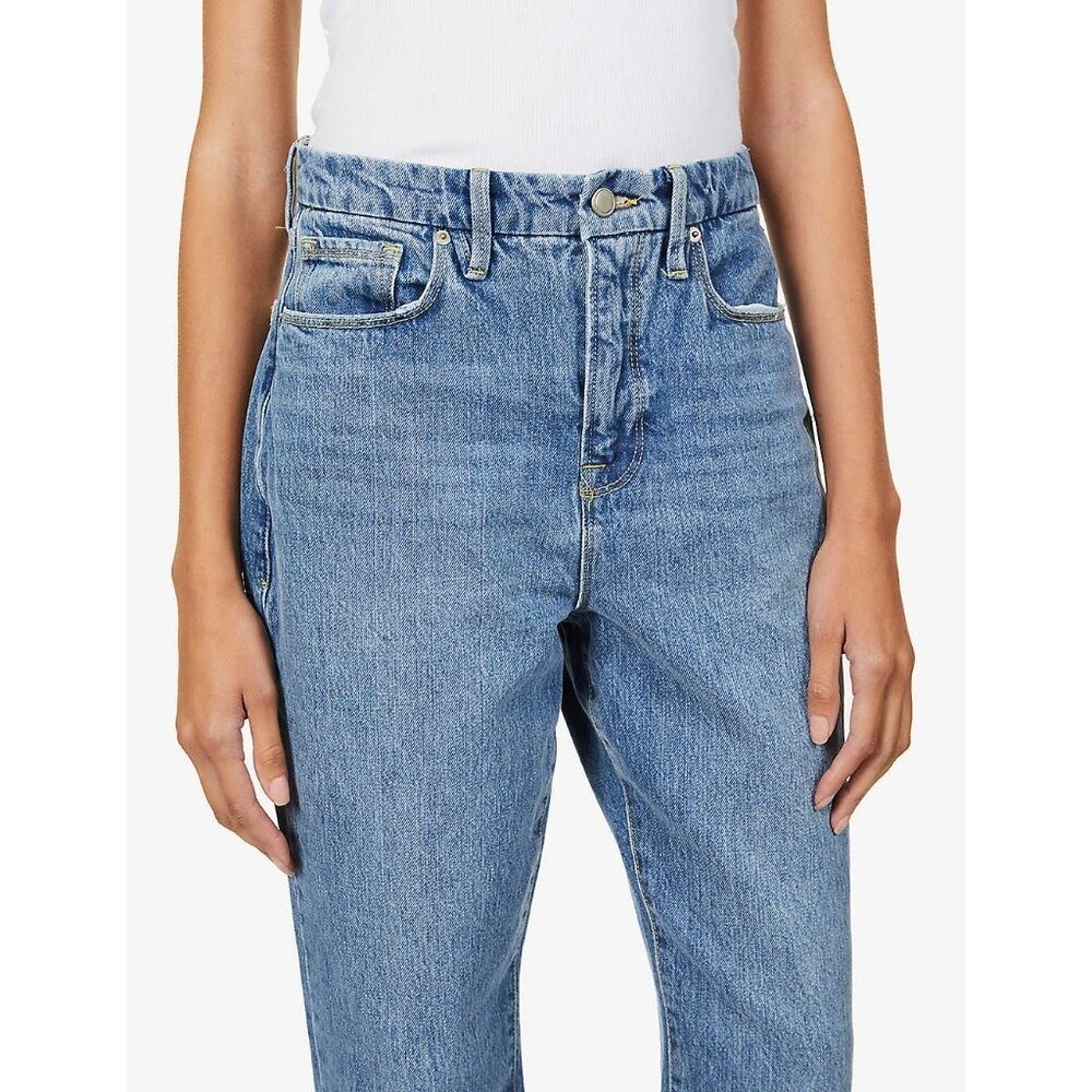Good American Women's Good Boy Tapered High-Rise Jeans Size 25x31 - Picture 3 of 12
